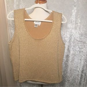 Apart Impressions Gold Knit Tank Top Size XL
